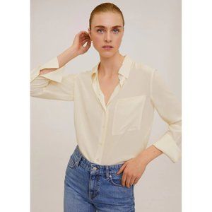 100% Silk Blouse, Mango, Size 6(M) NWOT